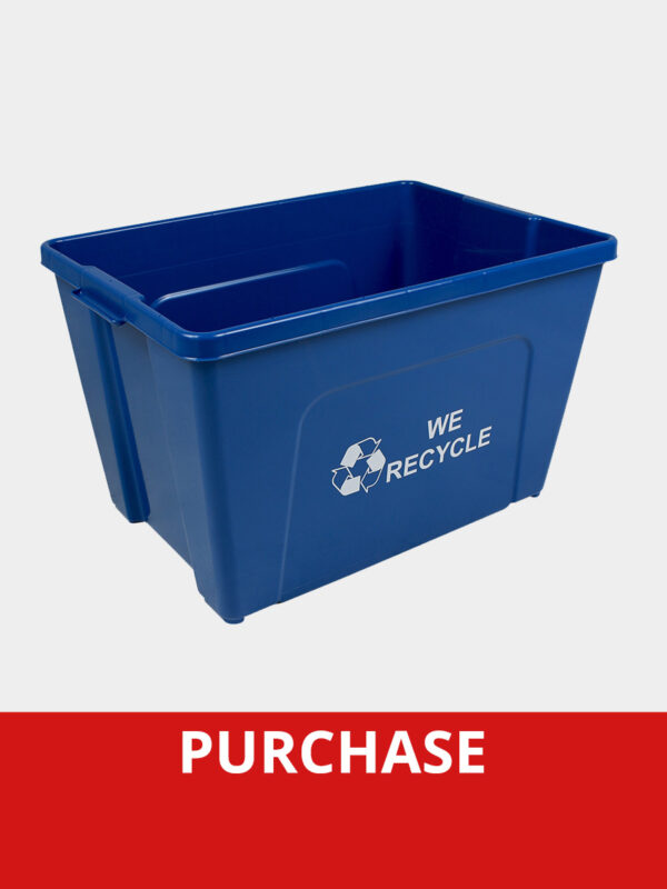 18 Gallon Blue Curbside Recycle Bin